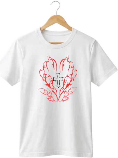 The Tribal Flame Cross Tee